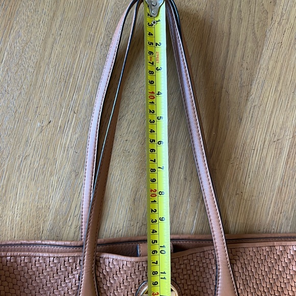 Tory Burch Weave Leather Tote - Tan - Picture 9 of 11